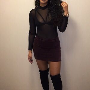 Sheer Black Top and bralette